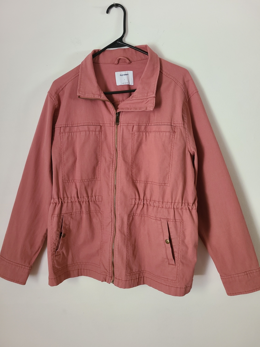 Old Navy Dusty Rose Utility Jacket with Front Zip